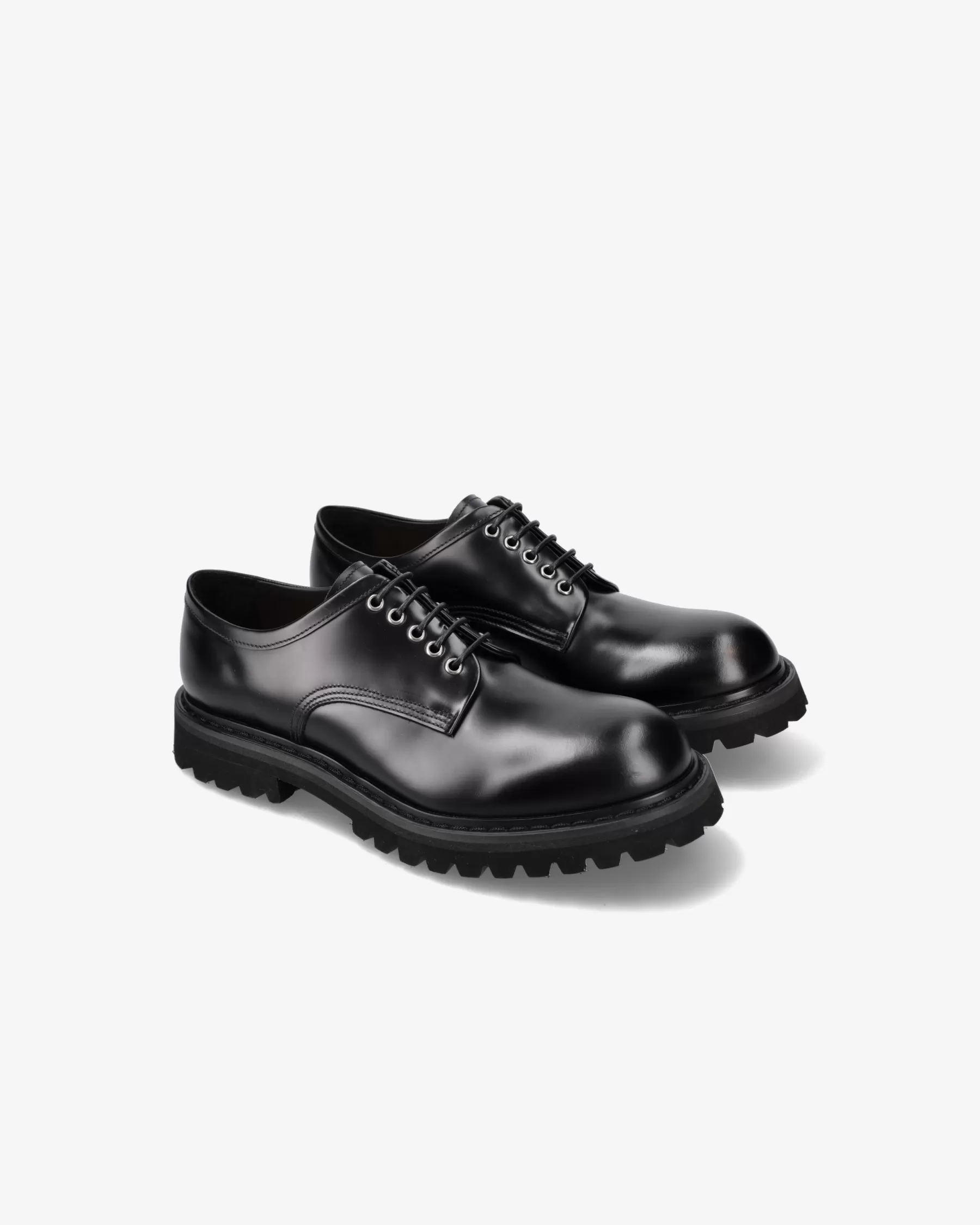 Premiata Derby in pelle spazzolata binder nero Online