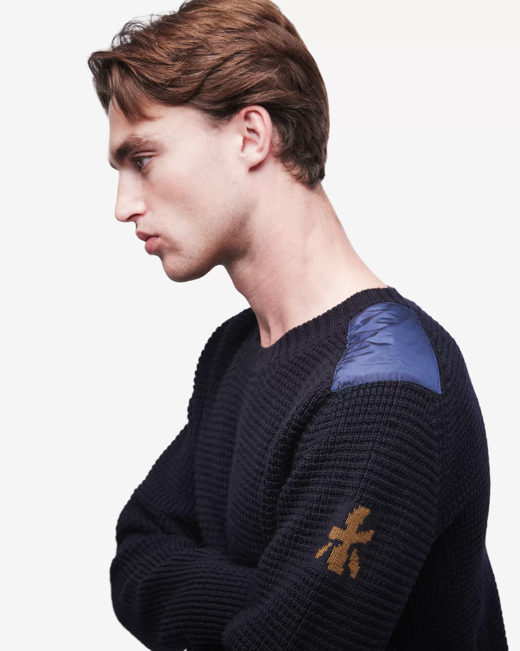 maglia_girocollo_in_lana_con_dettagli_in_nylon_2.webp Premiata Maglia girocollo in lana con dettagli in nylon Clearance