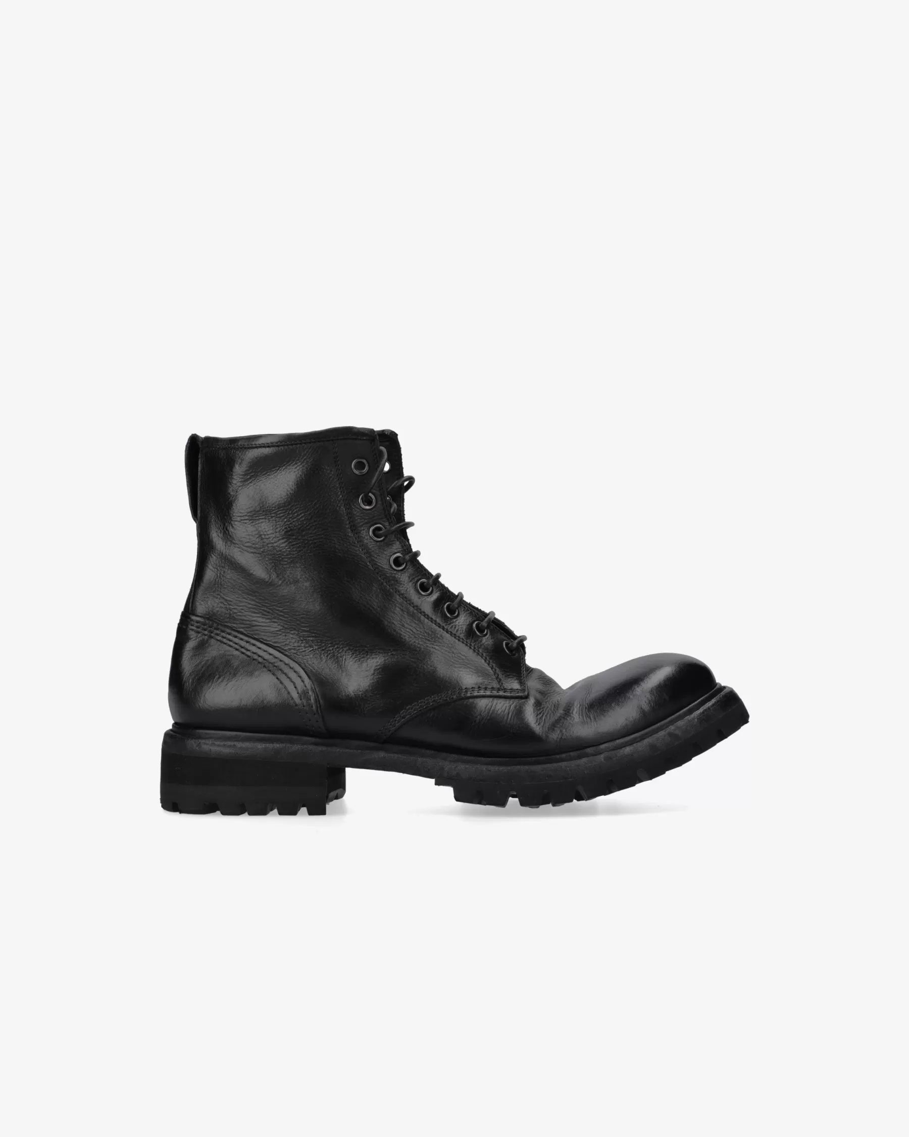 Premiata Stivaletti in pelle chetta brass nero Discount