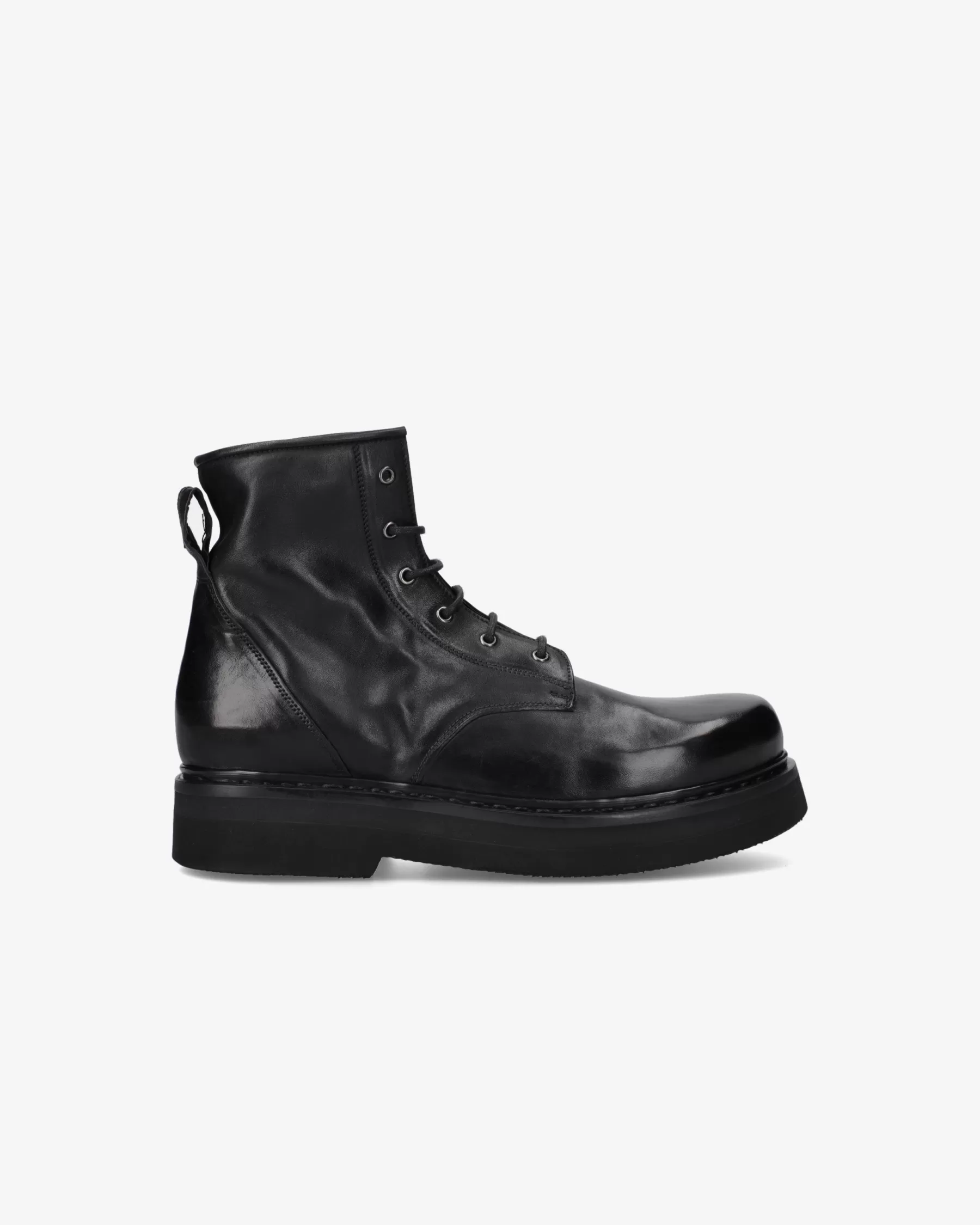 Premiata Stivaletti Max in pelle lux nero Outlet